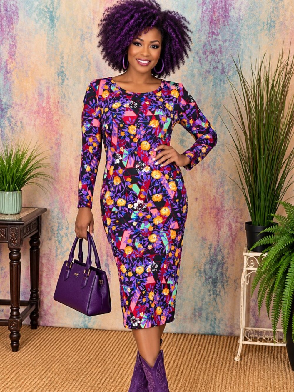 NWT📌LuLaRoe Colorful Floral Dress - Tunic
